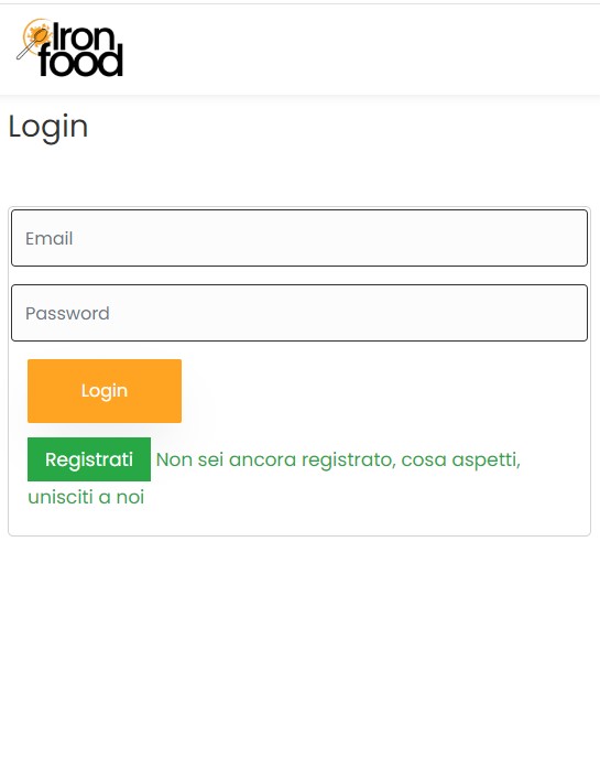 Come registrarsi su Ironfood